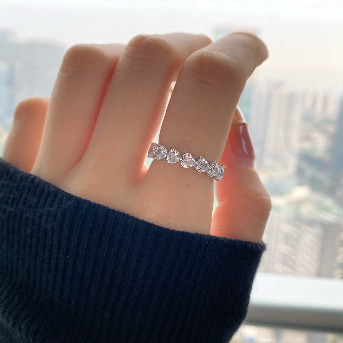 [ElanLuxe Jewelry]0.25 Carat Radiant Romance Heart Cut Lover Ring