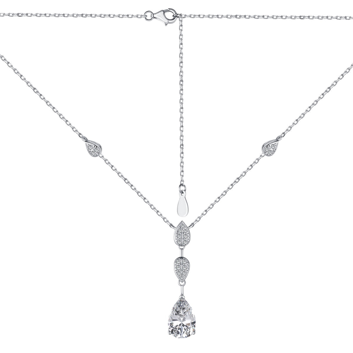 [ElanLuxe Jewelry]Dazzling Pear Cut Necklace