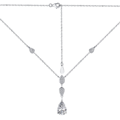 [ElanLuxe Jewelry]Dazzling Pear Cut Necklace