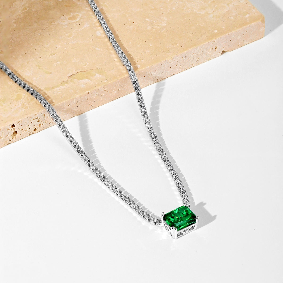 [ElanLuxe Jewelry]4.0 Carat Elegant Radiant Cut Necklace