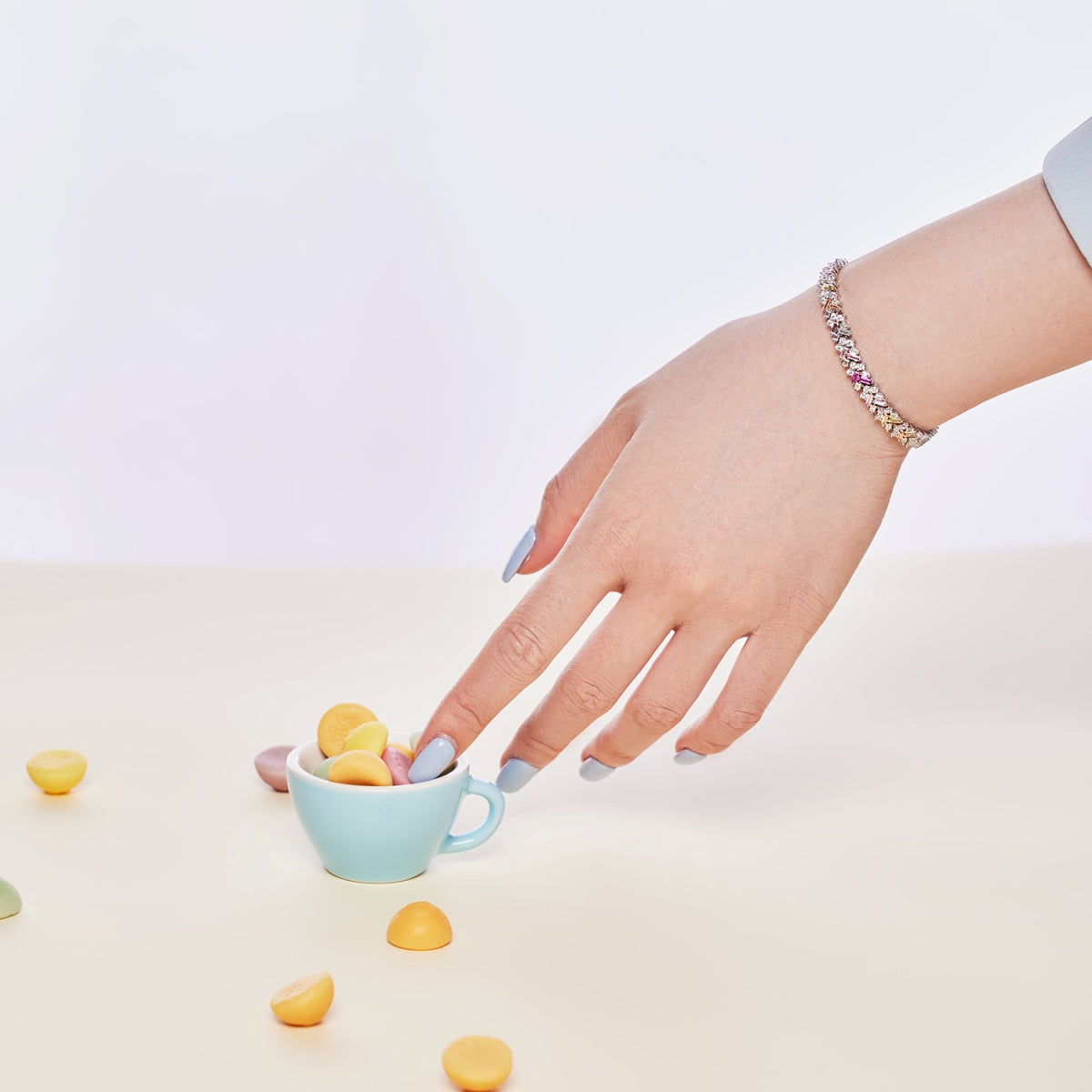 [ElanLuxe Jewelry]Dazzling Unique Multi Shape Daily Bracelet