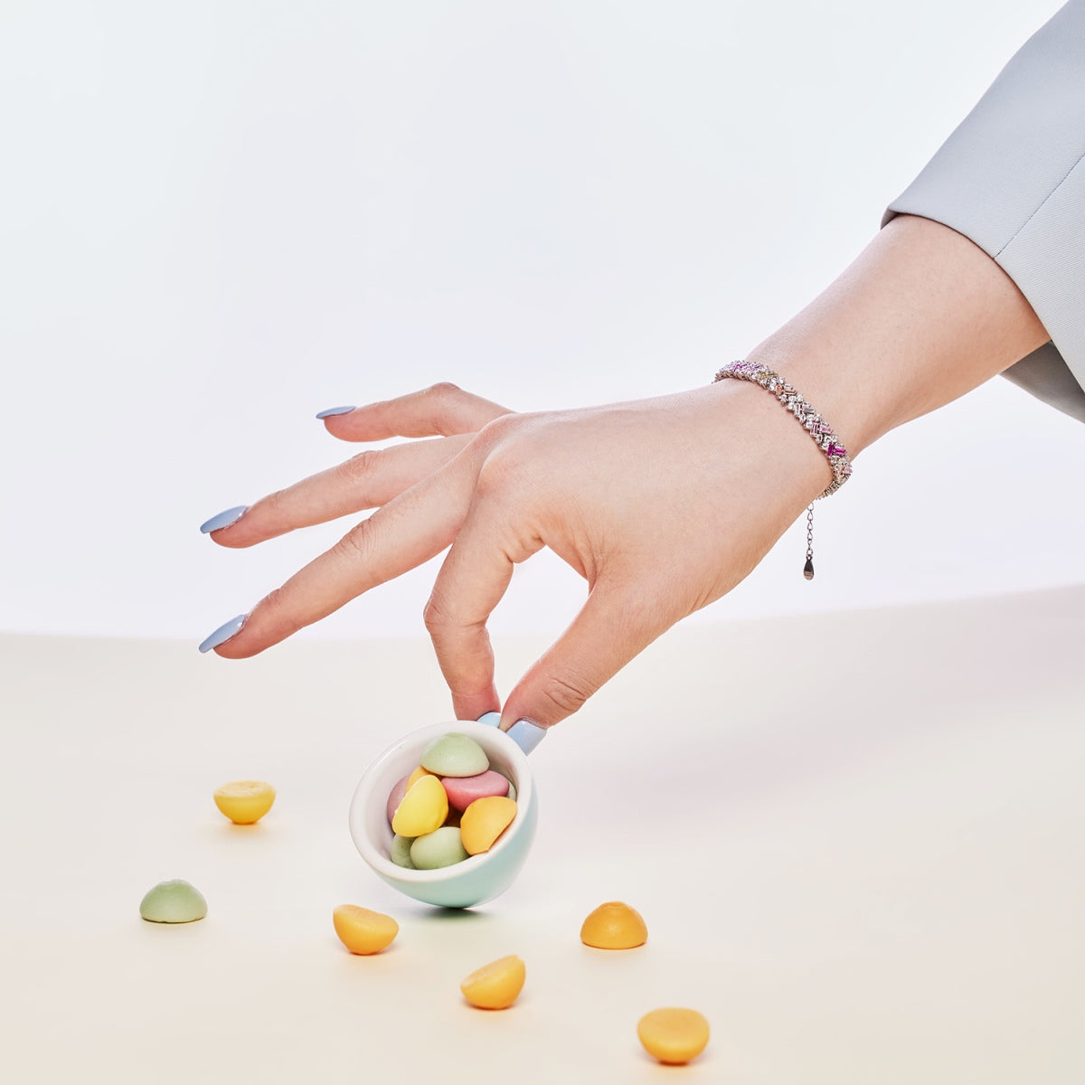 [ElanLuxe Jewelry]Dazzling Unique Multi Shape Daily Bracelet