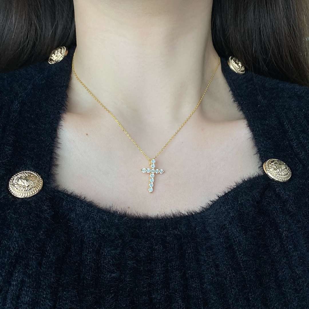 [ElanLuxe Jewelry]Unique Cross Shape Necklace