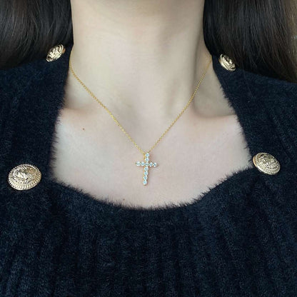 [ElanLuxe Jewelry]Unique Cross Shape Necklace