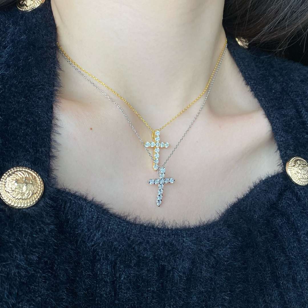 [ElanLuxe Jewelry]Unique Cross Shape Necklace