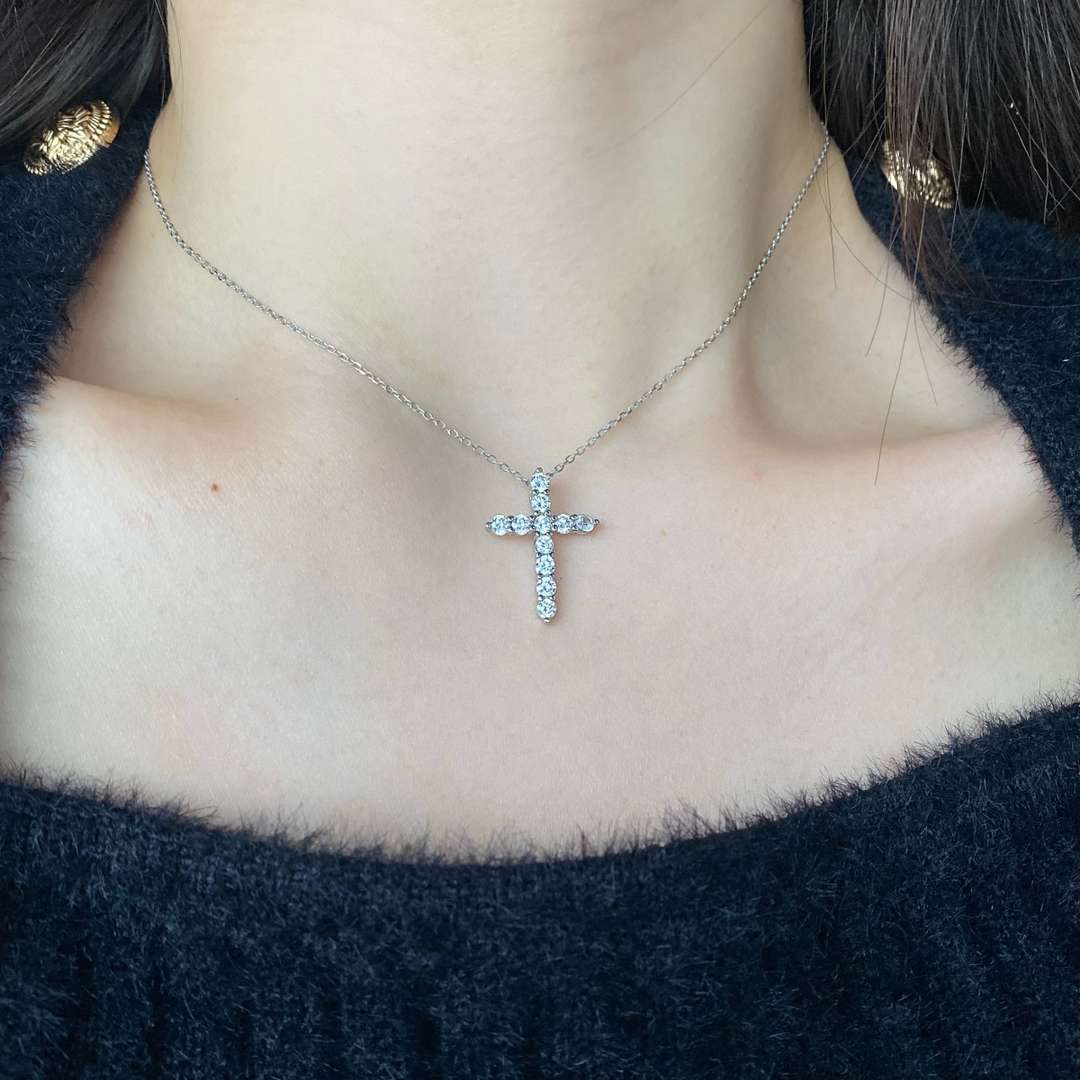 [ElanLuxe Jewelry]Unique Cross Shape Necklace