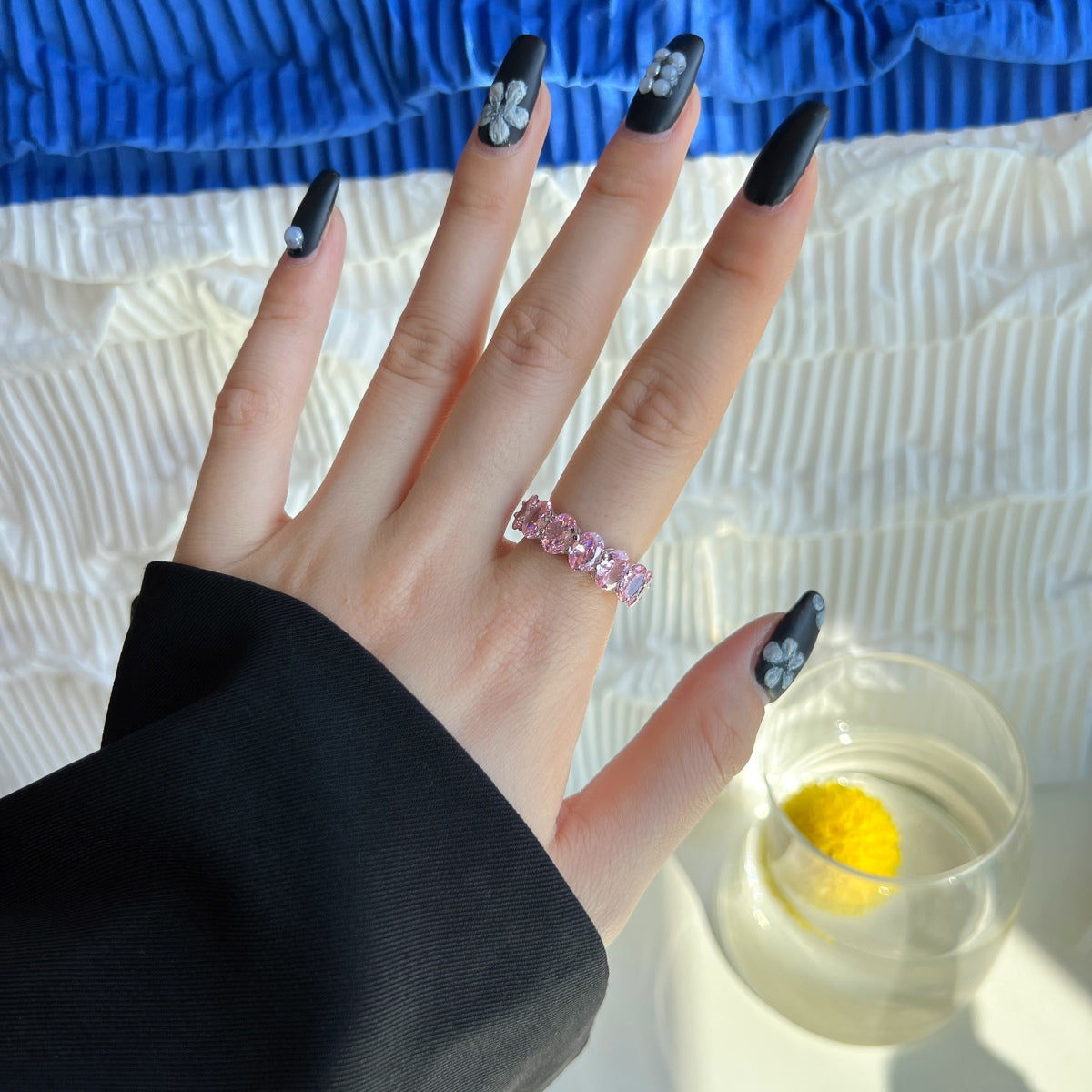 [ElanLuxe Jewelry]Dainty Elongated Cushion Cut Tennis Ring