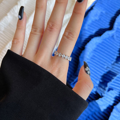 [ElanLuxe Jewelry]0.25 Carat Radiant Romance Heart Cut Lover Ring