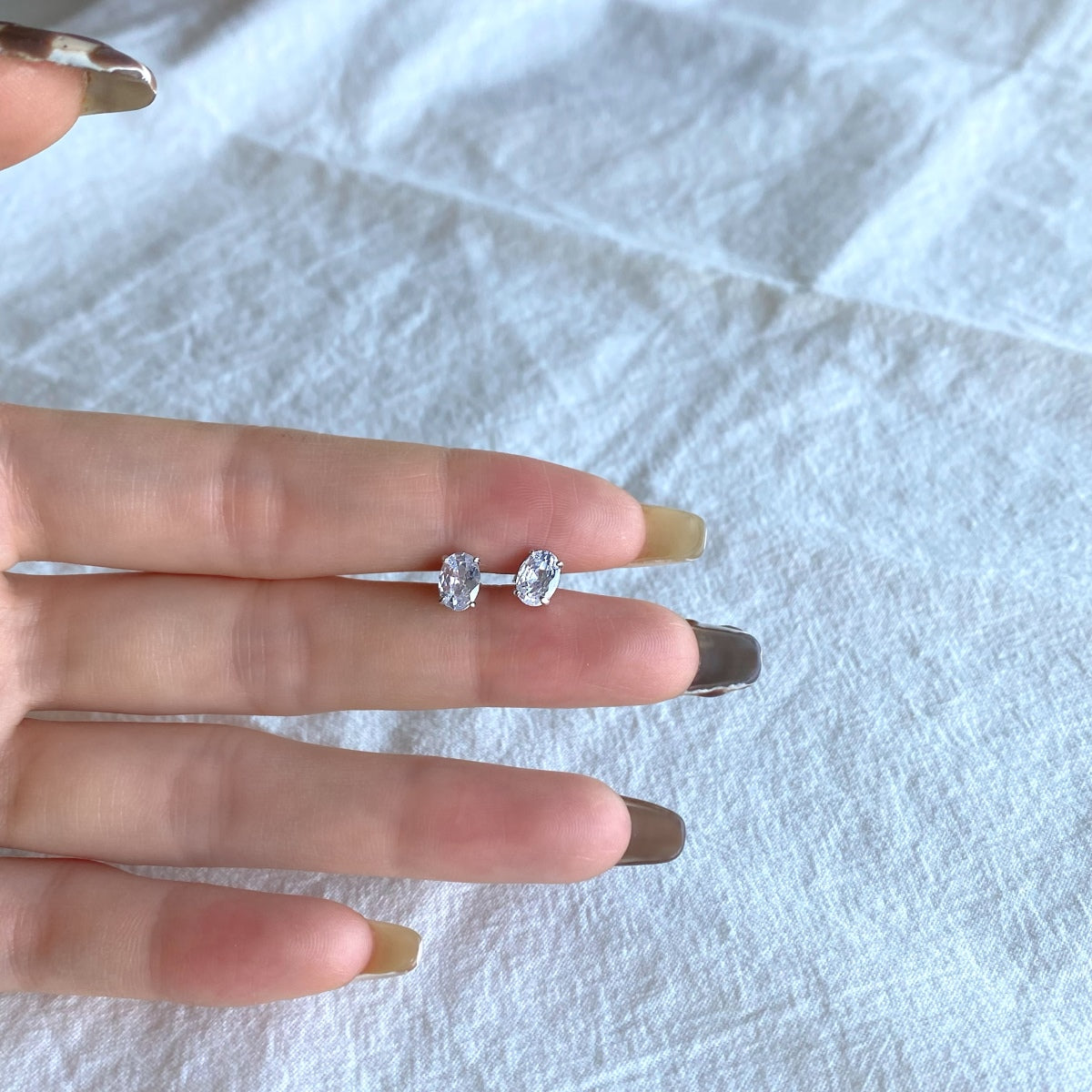 [ElanLuxe Jewelry]Oval Classic Dignified Elegant Earrings
