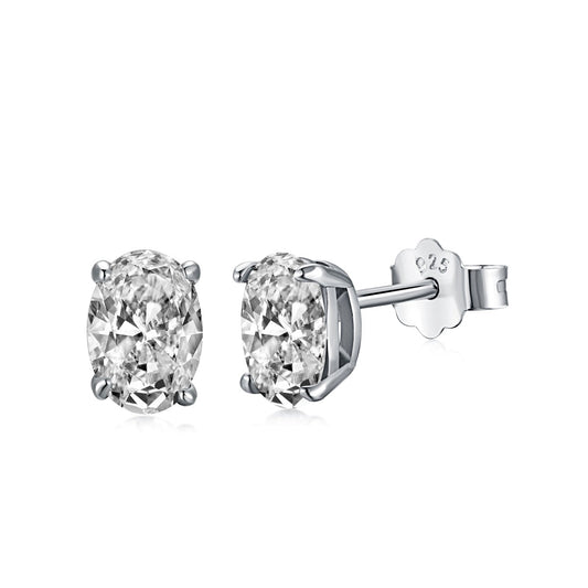 [ElanLuxe Jewelry]Oval Classic Dignified Elegant Earrings