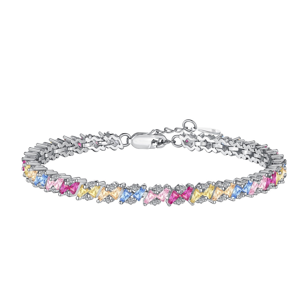 [ElanLuxe Jewelry]Ornate Sparkling Multi Cut Party Bracelet