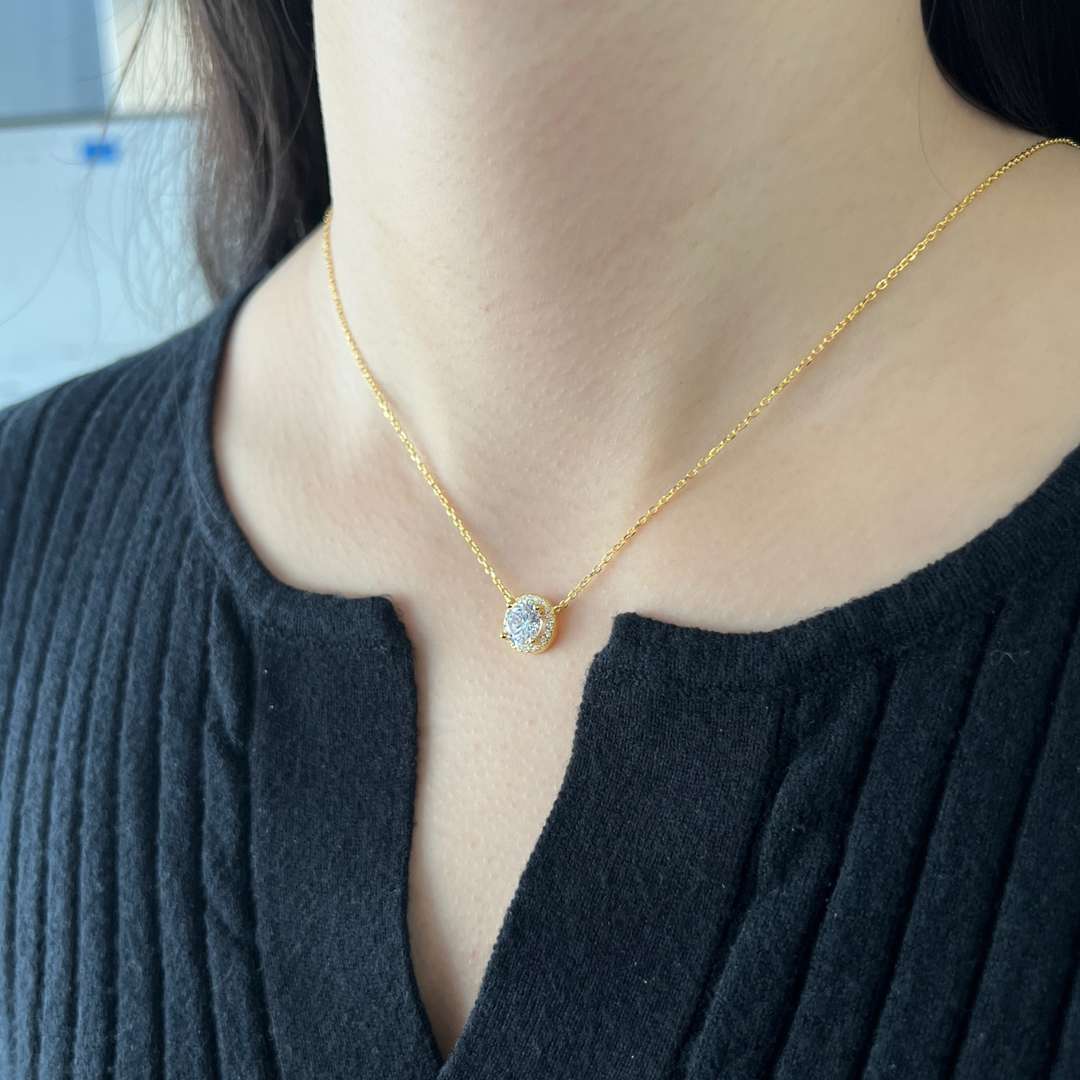 [ElanLuxe Jewelry]Luxurious Round Cut Necklace