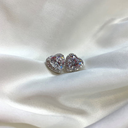 [ElanLuxe Jewelry]Sparkling Heart Shape Lover Earrings