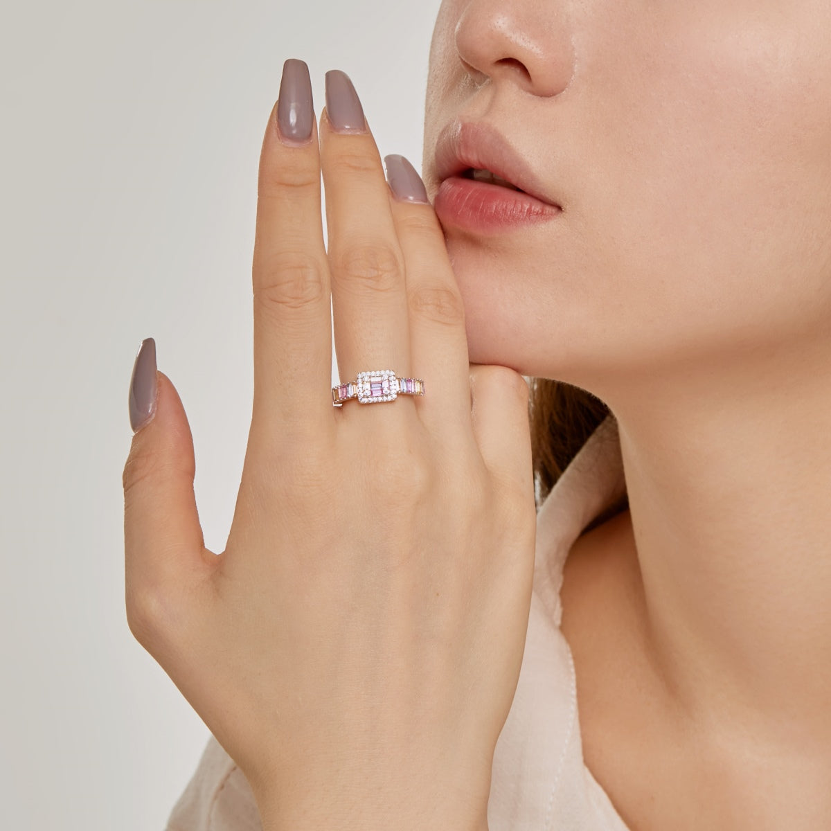 [ElanLuxe Jewelry]Exquisite Colorful Radiant Cut Party Ring