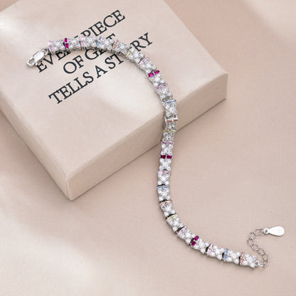 [ElanLuxe Jewelry]Unique Colorful Flower Shape Daily Bracelet