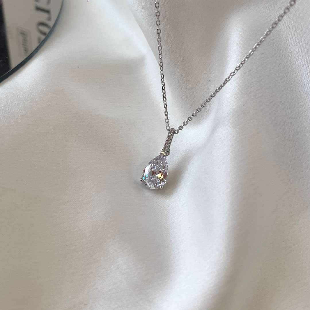 [ElanLuxe Jewelry]Delicate Water Drop Shape Fashion Necklace