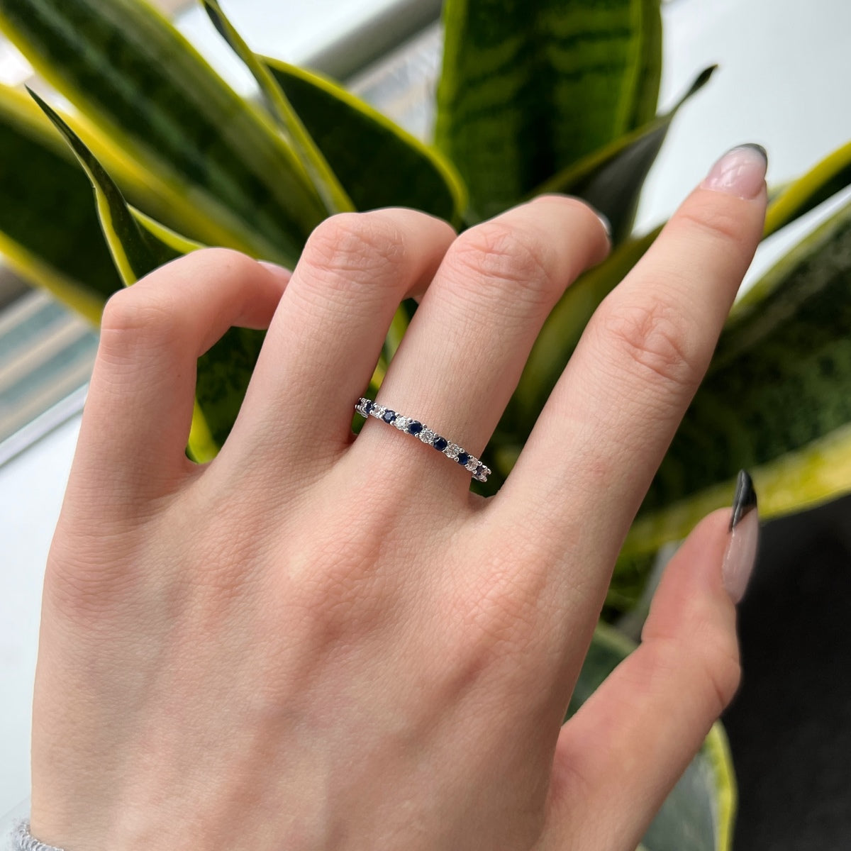 [ElanLuxe Jewelry]Exquisite Colorful Round Cut Tennis Ring