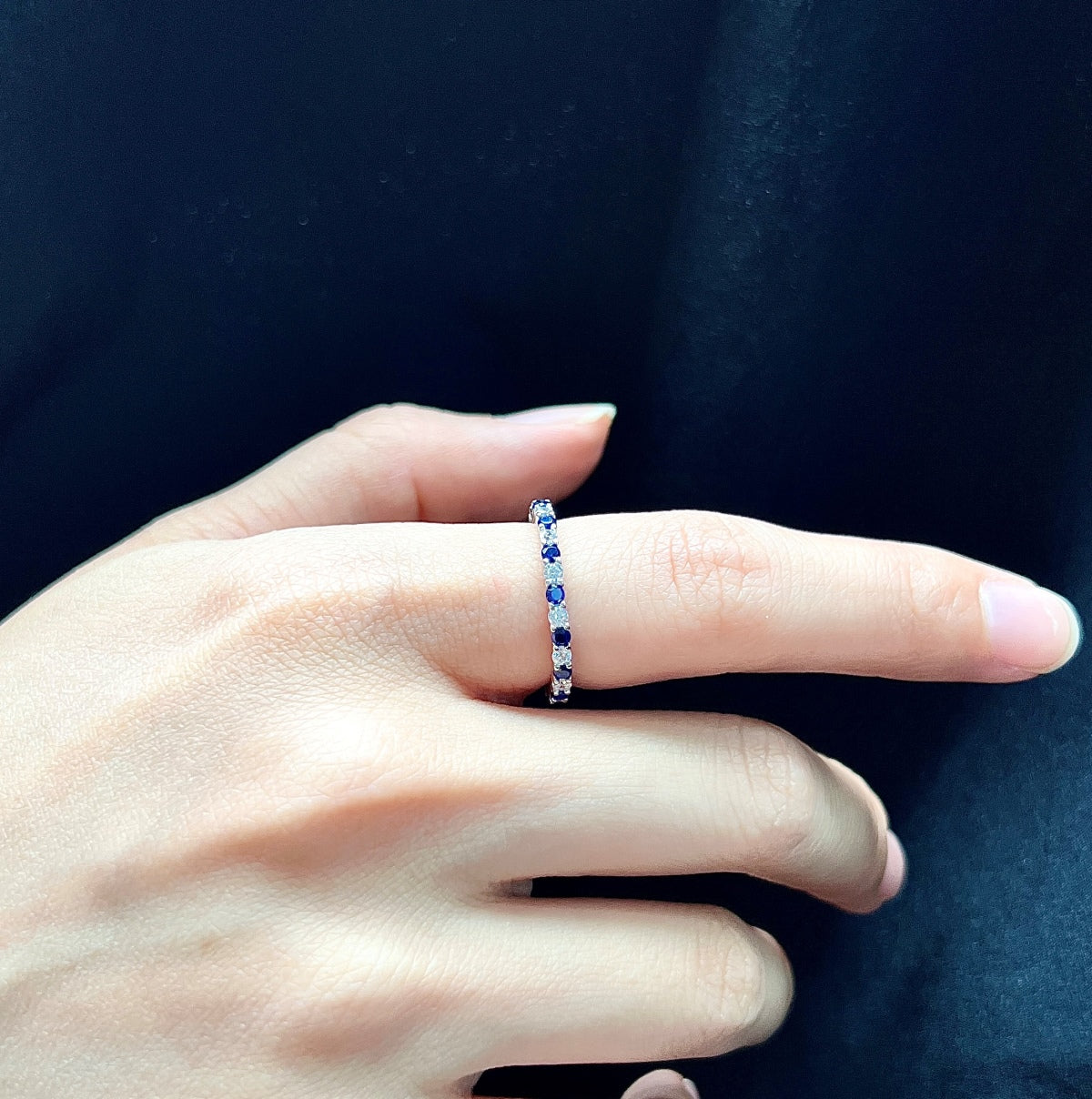 [ElanLuxe Jewelry]Exquisite Colorful Round Cut Tennis Ring