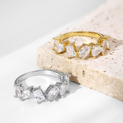 [ElanLuxe Jewelry]Delicate Multi Cut Ring