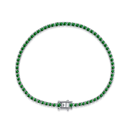 [ElanLuxe Jewelry]Dazzling Colorful Round Cut Daily Bracelet