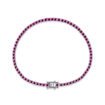 [ElanLuxe Jewelry]Dazzling Colorful Round Cut Daily Bracelet