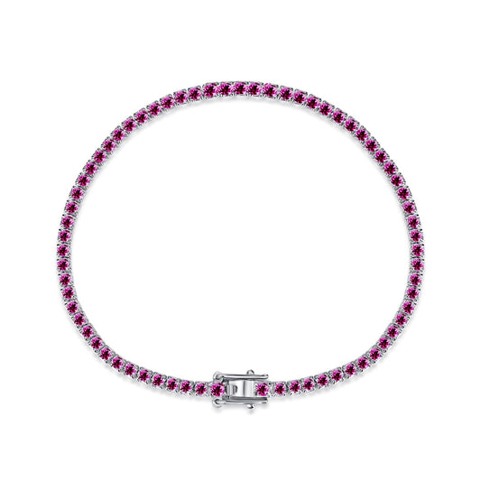[ElanLuxe Jewelry]Dazzling Colorful Round Cut Daily Bracelet
