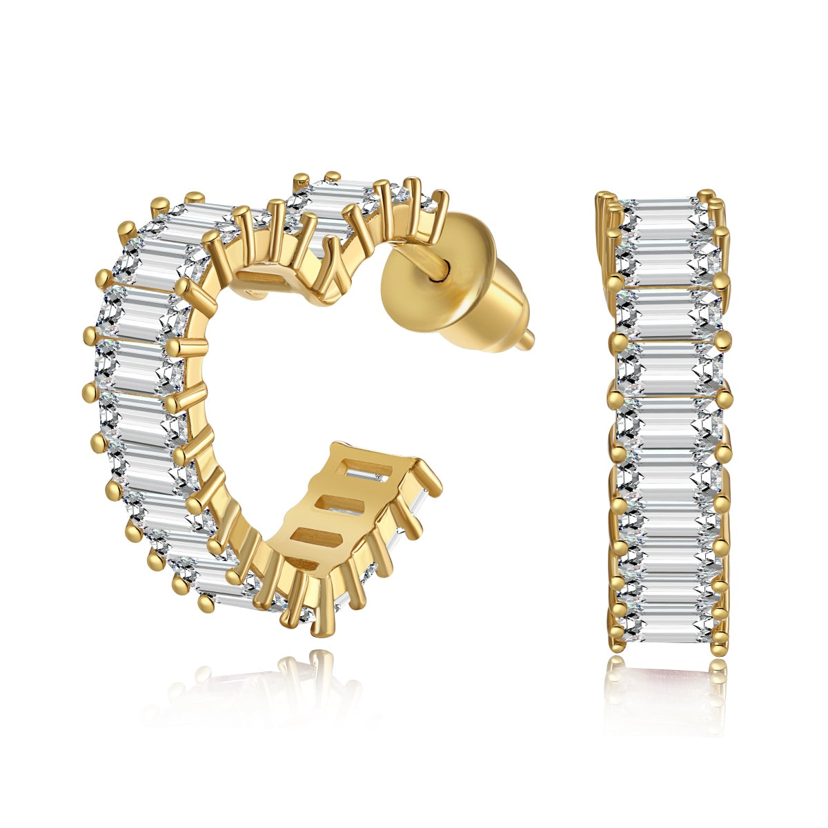 [ElanLuxe Jewelry]Radiant Heart Cutout Earrings
