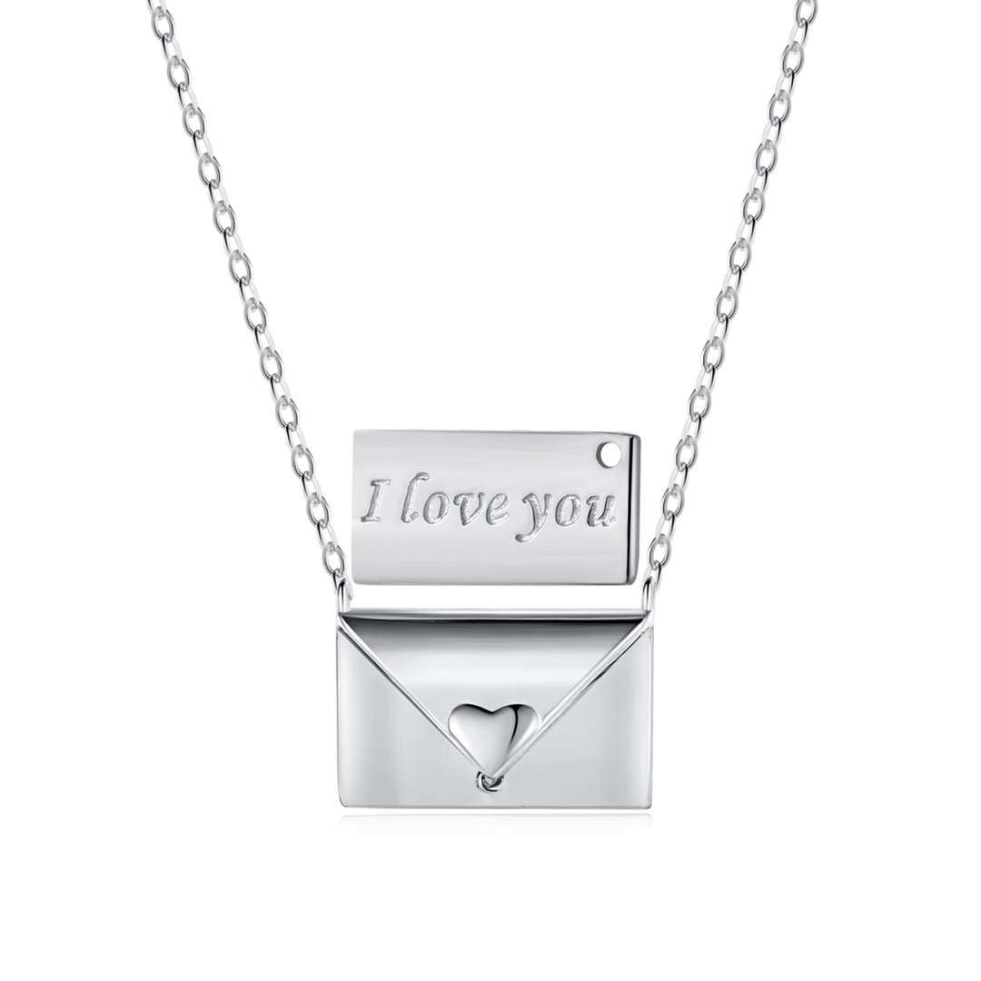 [ElanLuxe Jewelry]Envelope Heart Shape Mother's Day Necklace