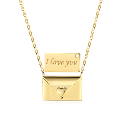 [ElanLuxe Jewelry]Envelope Heart Shape Mother's Day Necklace