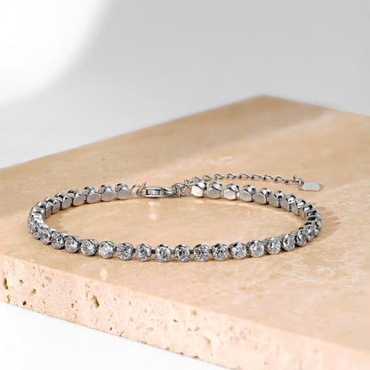 [ElanLuxe Jewelry]Ornate  Sparkling Round Cut Daily Bracelet