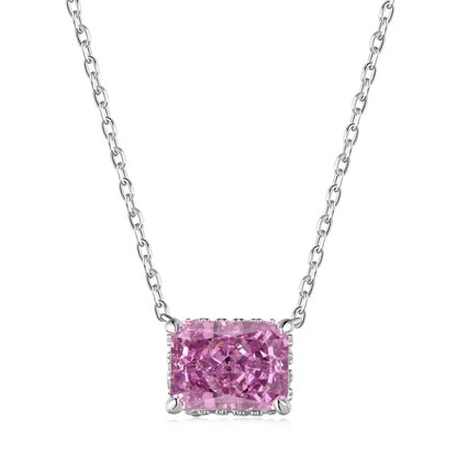 [ElanLuxe Jewelry]Luxurious Square Shape Colorful Necalack