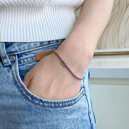 [ElanLuxe Jewelry]Dazzling Colorful Round Cut Daily Bracelet