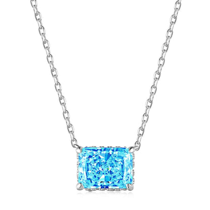[ElanLuxe Jewelry]Luxurious Square Shape Colorful Necalack