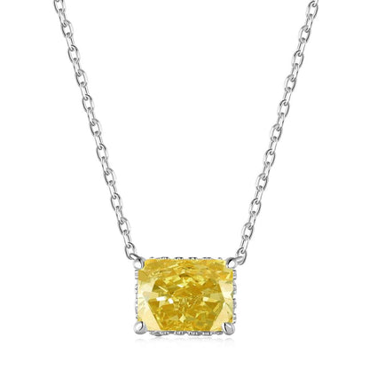 [ElanLuxe Jewelry]Luxurious Square Shape Colorful Necalack
