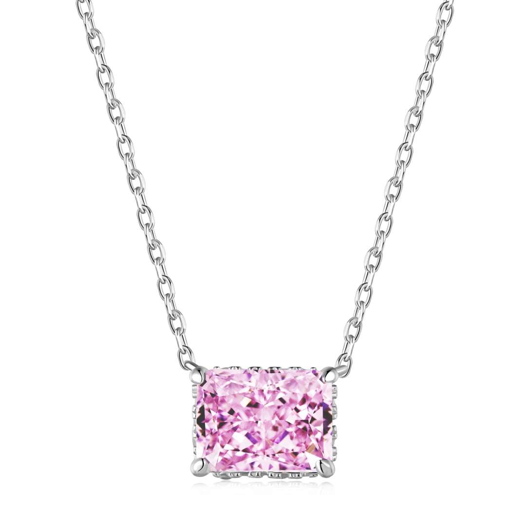 [ElanLuxe Jewelry]Luxurious Square Shape Colorful Necalack