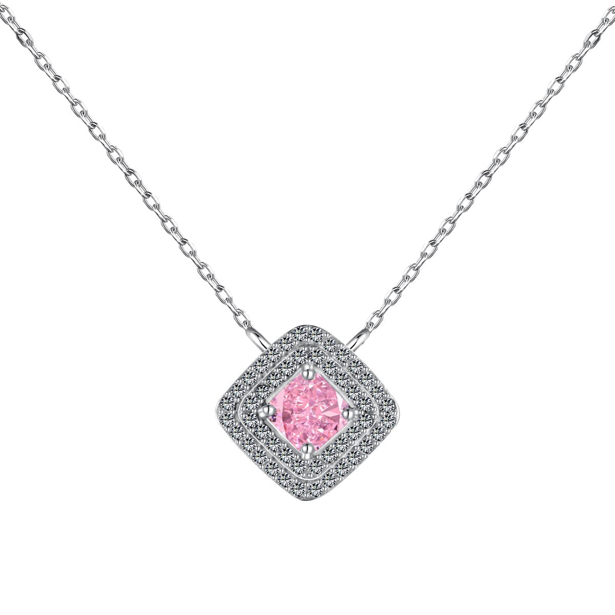 [ElanLuxe Jewelry]Sparkling Asscher Cut Necklace