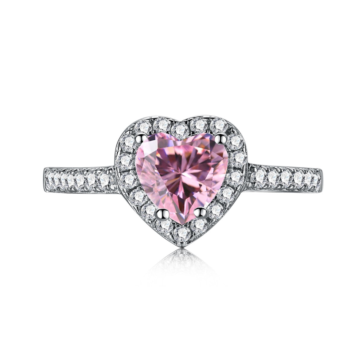 [ElanLuxe Jewelry]Eternity Splashy Romantic Heart Shape Lover Ring