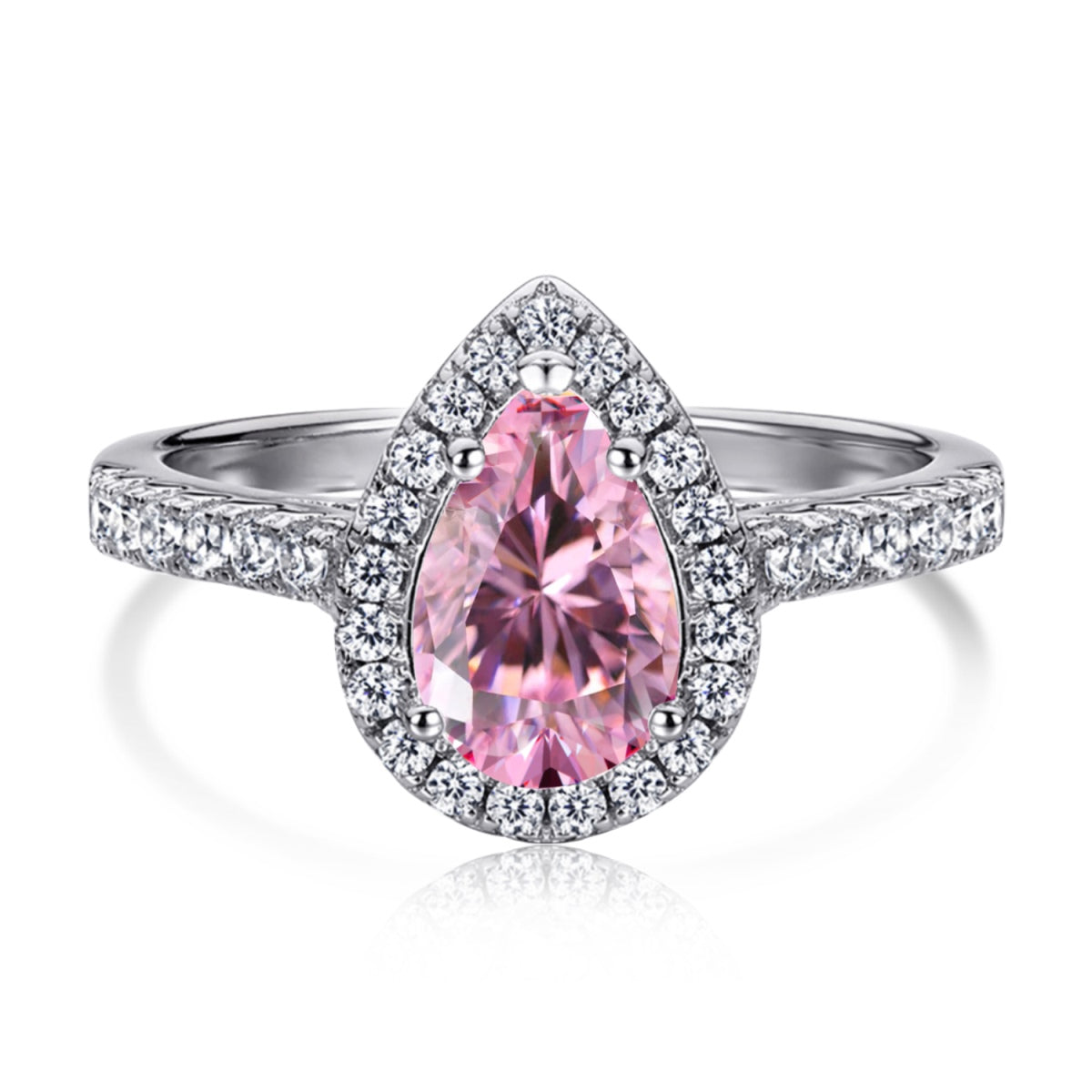 [ElanLuxe Jewelry]1.0 Carat Luxurious Resplendent Water Drop Shape Wedding Ring