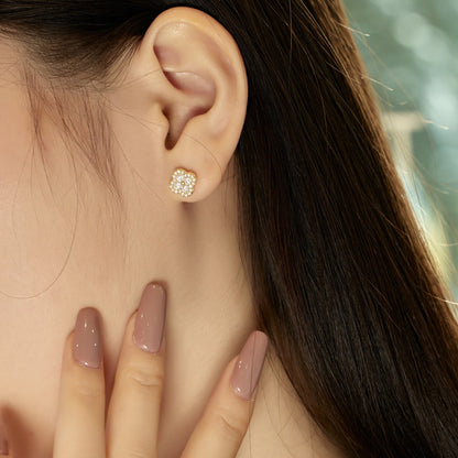 [ElanLuxe Jewelry]Four-Leaf Clover Flower Shaped Earrings