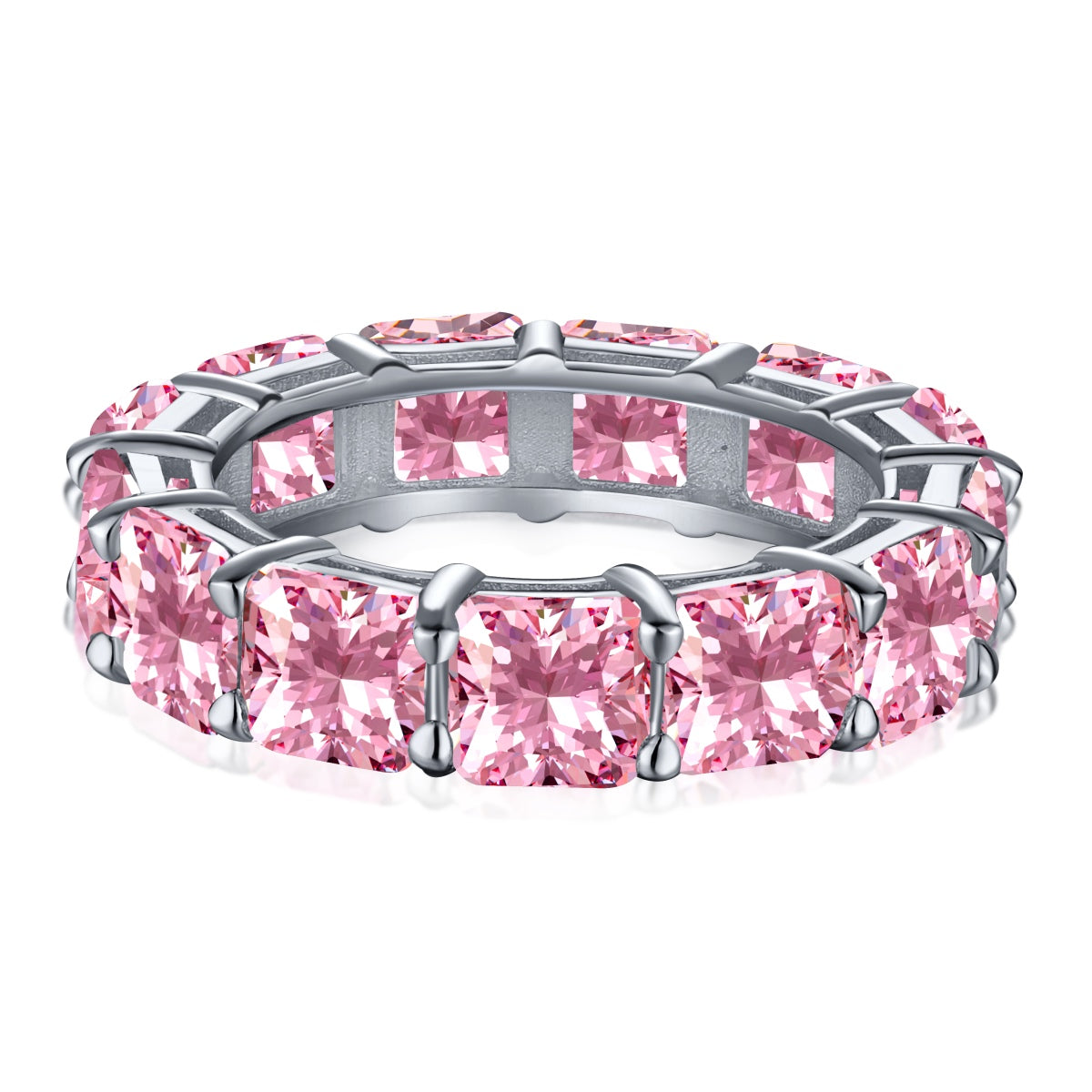 [ElanLuxe Jewelry]Elegant Princess Cut Tennis Ring