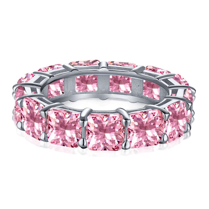 [ElanLuxe Jewelry]Elegant Princess Cut Tennis Ring