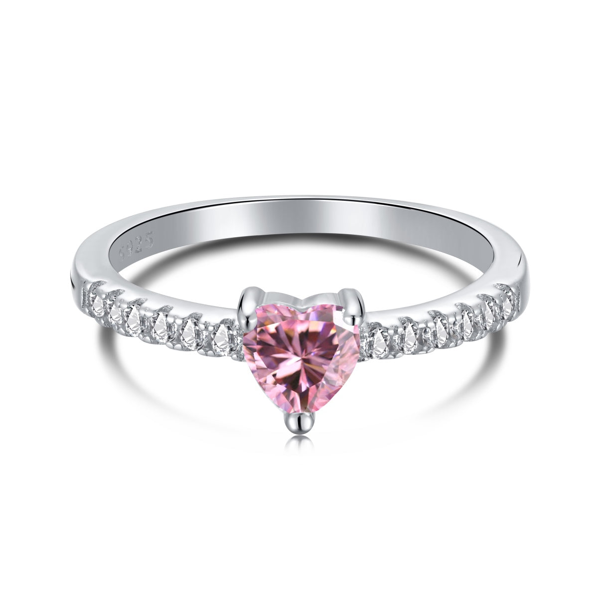 [ElanLuxe Jewelry]0.5 Carat CaratEternity Charming Heart Shape Lover Ring