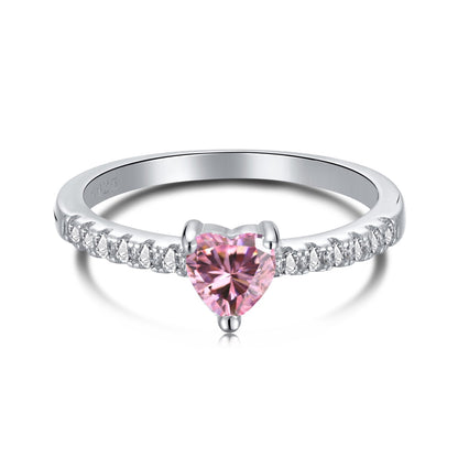 [ElanLuxe Jewelry]0.5 Carat CaratEternity Charming Heart Shape Lover Ring