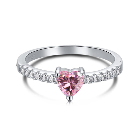 [ElanLuxe Jewelry]0.5 Carat CaratEternity Charming Heart Shape Lover Ring