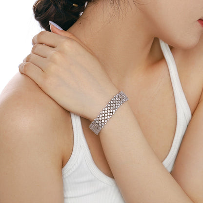 [ElanLuxe Jewelry]Ornate Elegant Round Cut Party Bracelet