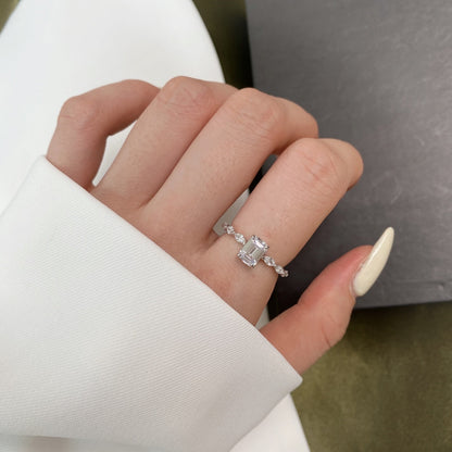 [ElanLuxe Jewelry]1.0 Carat Dainty Resplendent Radiant Cut Daily Ring