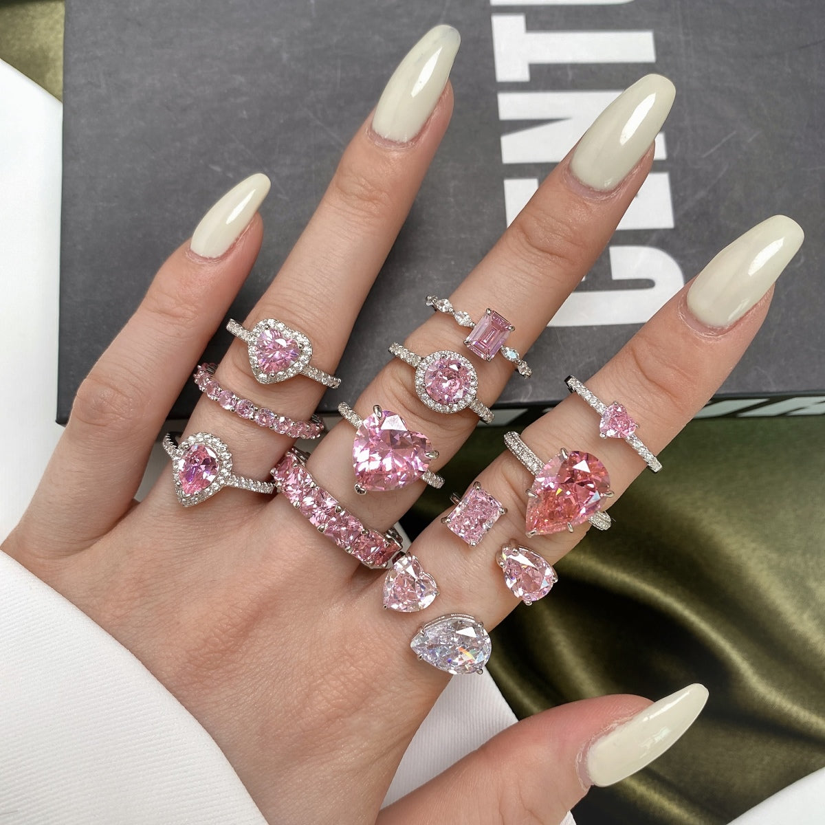 [ElanLuxe Jewelry]0.5 Carat CaratEternity Charming Heart Shape Lover Ring