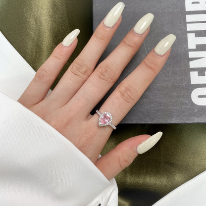 [ElanLuxe Jewelry]1.0 Carat Luxurious Resplendent Water Drop Shape Wedding Ring