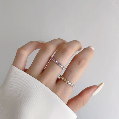 [ElanLuxe Jewelry]Sparkling Round Cut Tennis Ring