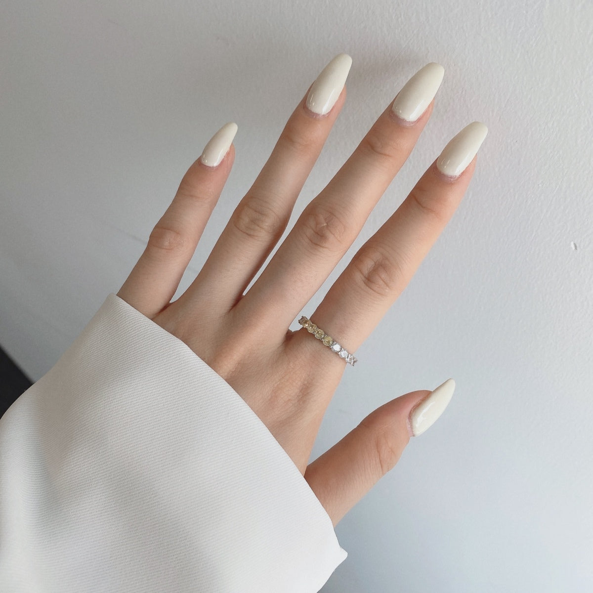 [ElanLuxe Jewelry]Sparkling Round Cut Tennis Ring